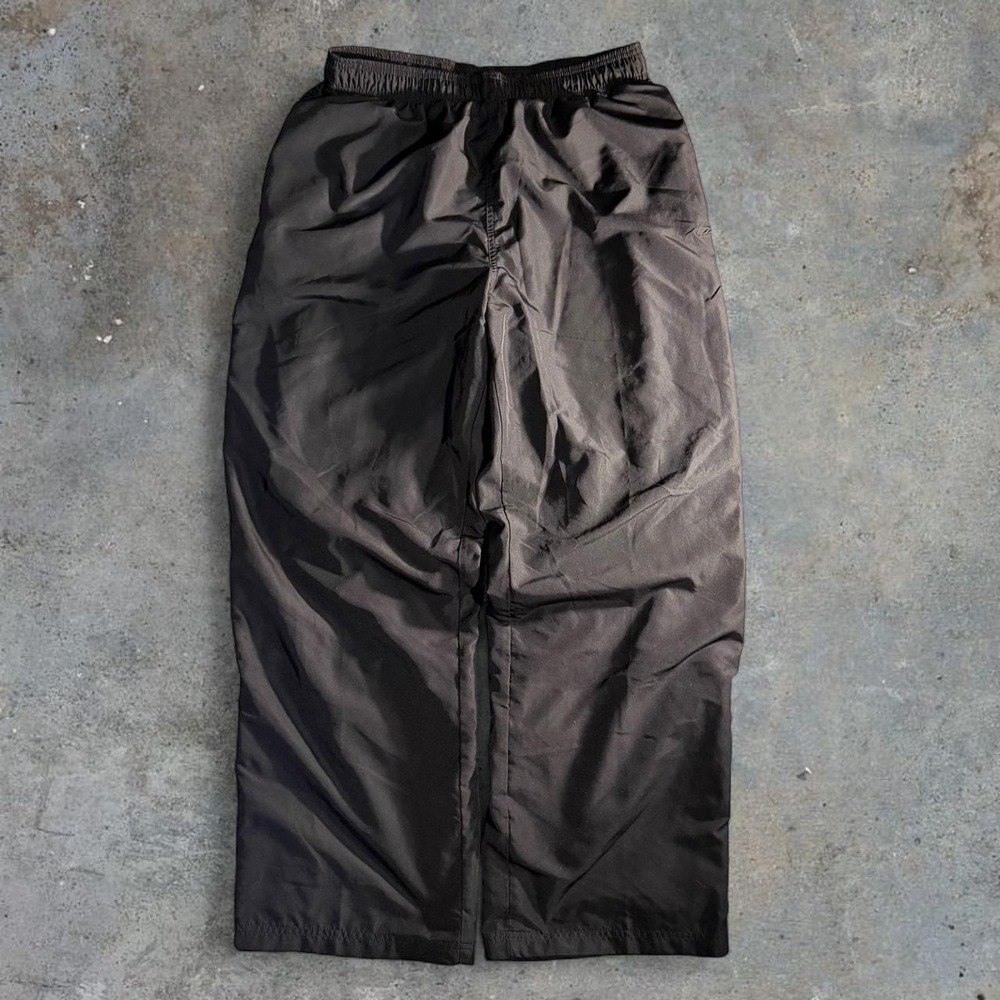 Reebok Black Vintage Windbreaker Track Pants Lined Y2K Athletic Joggers XL